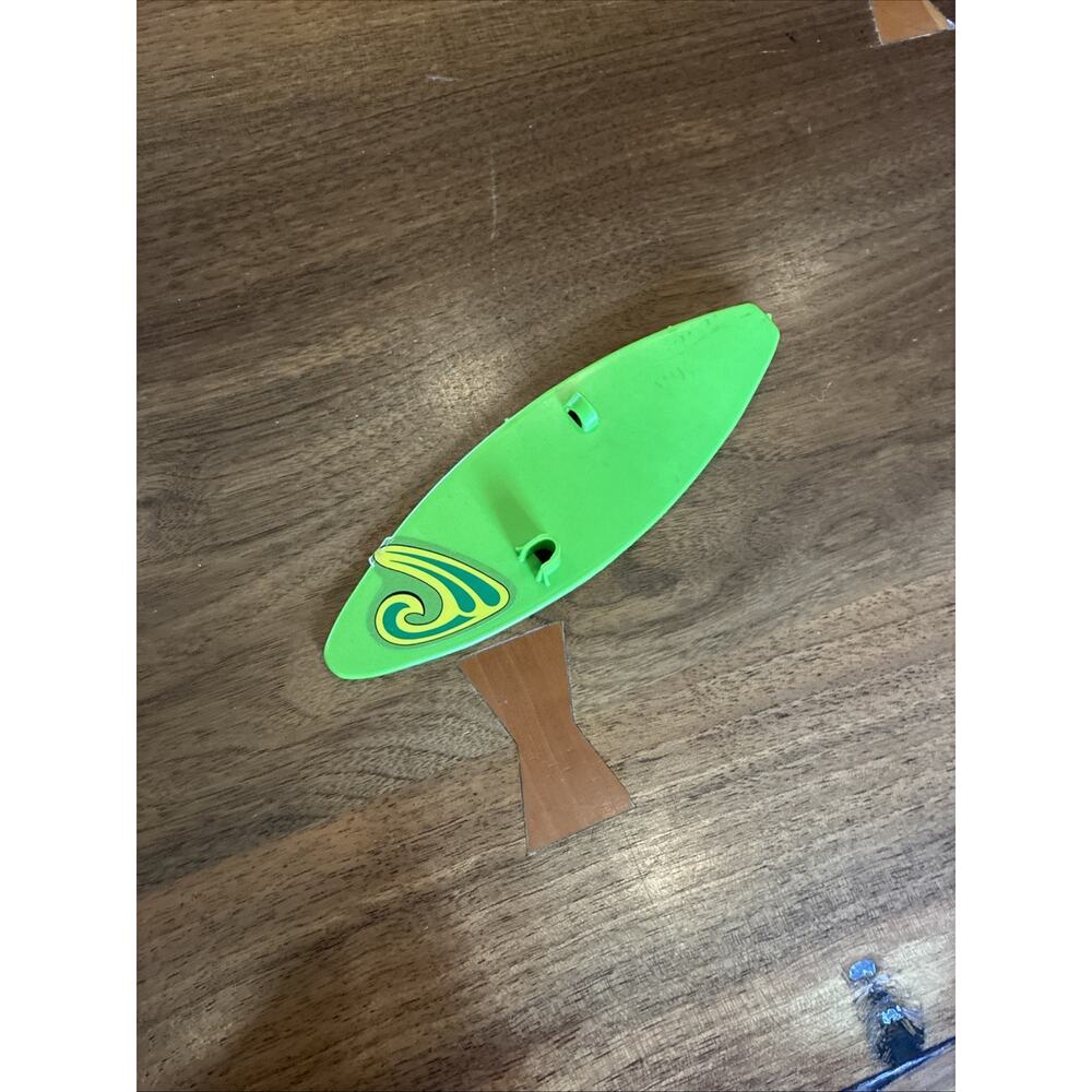 Vintage Mattel Barbie Green Surfboard 1973 7.5 Inch
